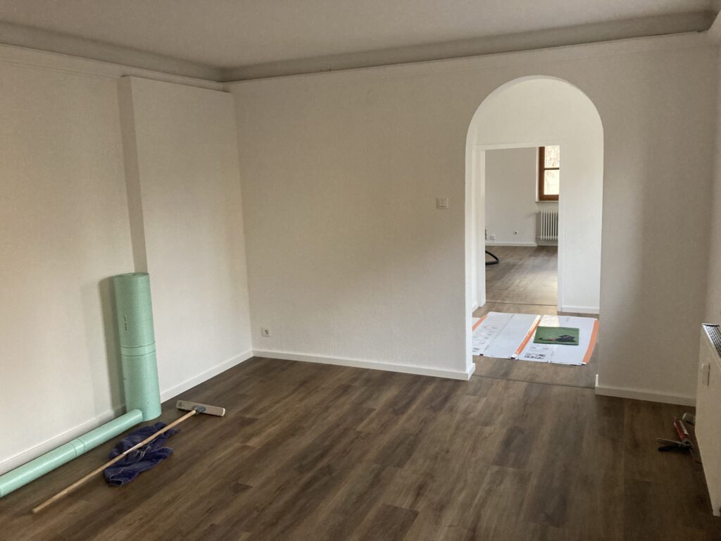 Verlegter Parkettboden